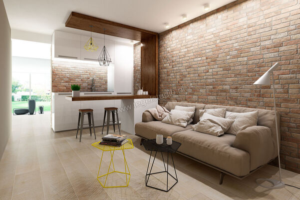  Keraben Wall Brick Old Cotto 30x90 cm Wandtegel Mat Gestructureerd Naturale KKHPG02O | 267480