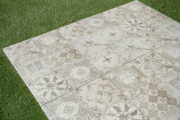  Sichenia Chateaux Outdoor Taupe 60x60x2 cm Terrastegel Decoro Cementine Mat Gestructureerd Grip CV0182182 | 270492