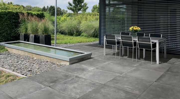  Sichenia Chateaux Outdoor Antracite 60x60x2 cm Terrastegel Mat Gestructureerd CV0181534 | 270573