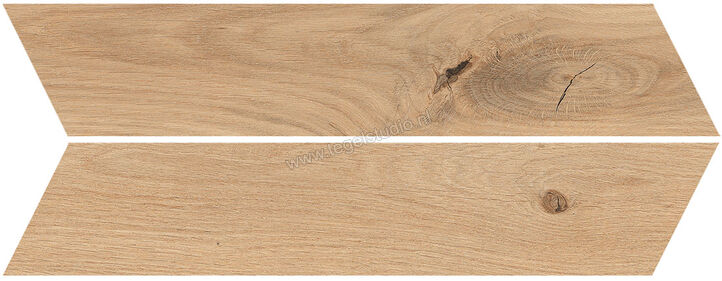  Sichenia Parkett Linz 9.7x53 cm Vloertegel / Wandtegel Chevron Mat Gestructureerd Naturale CV0196101 | 272451