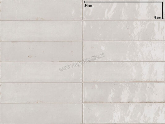 Marazzi Lume White 6x24 cm Decor Glanzend Gestructureerd Lux M6RN | 272526