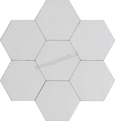 Marazzi Lume White 18.2x21 cm Decor Esagona Glanzend Gestructureerd Lux MFFE | 272682