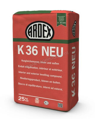 Ardex K 36 NEU Egalisatiemiddel, binnen en buiten 25 Kg Papieren Zak 19256 | 273663