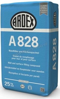  Ardex A 828 III Wandvul- En Uitvlakmiddel 25 Kg Papieren Zak Wit 56130 | 273852