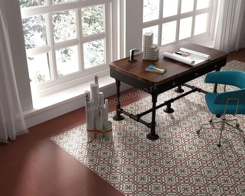  Dune Ceramica Saudade Saudade Bermellon 20x20 cm Vloertegel / Wandtegel NP Mat Vlak Naturale 188025N | 280185