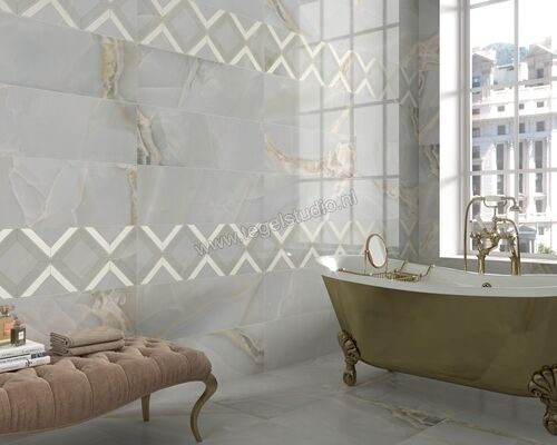 Dune Ceramica Selene Divine Sky 30x90 cm Wandtegel Bevat Goud Glanzend Vlak Gloss 188114 | 280368