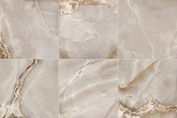 Dune Ceramica Selene Cappuccino 90x90 cm Vloertegel / Wandtegel Glanzend Vlak Polished 188205 | 280386