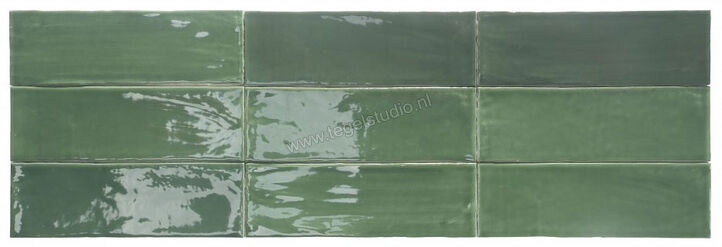 Dune Ceramica Tabarca Verde 7.5x23 cm Wandtegel Glanzend Gestructureerd Gloss 188260 | 280566