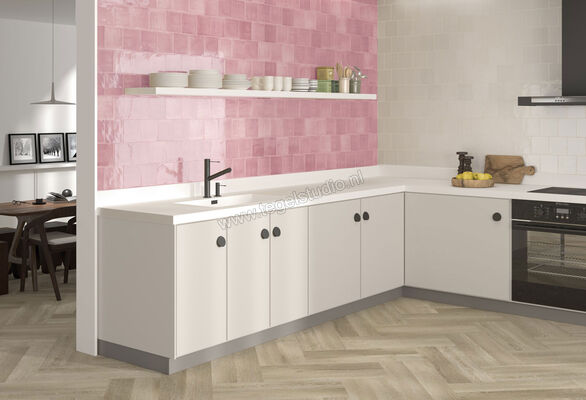 Dune Ceramica Tabarca Rosa 15x15 cm Decor Glanzend Gestructureerd Gloss 188246 | 280641