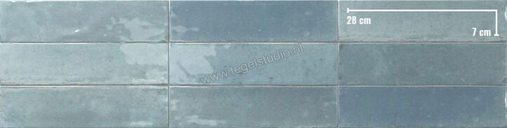  Dune Ceramica Agadir Agua 7x28 cm Wandtegel NP Shiny Structured Gloss 188549N | 281619