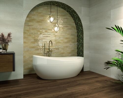  Dune Ceramica Agadir Arena 7x28 cm Wandtegel NP Shiny Structured Gloss 188759N | 281751