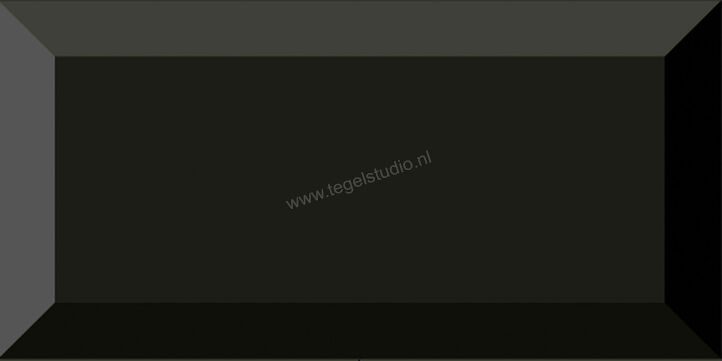 Dune Ceramica Metro Black 7.5x15 cm Wandtegel Glanzend Vlak Glossy E230883 | 282234