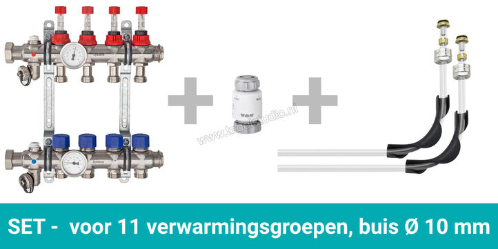 Schlüter Systems BEKOTEC-EN FK BT11AS10 Aansluitpakket buis Ø 10 mm voor 11 verwarmingsgroepen BT11AS10 | 283173