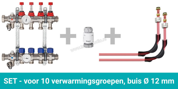 Schlüter Systems BEKOTEC-EN FTS BT10AS12 Aansluitpakket voor 10 verwarmingsgroepen, buis Ø 12 mm BT10AS12 | 283287