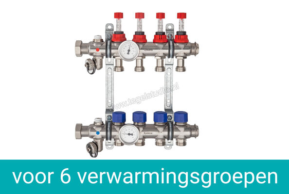  Schlüter Systems BEKOTEC-THERM-HVT/DE BTHVT6DE Meergroeps-verdeelunit roestvast staal voor 6 verwarmingsgroepen Roestvast Staal BTHVT6DE | 283731