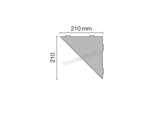 Schlüter Systems SHELF-E-S1 Planchet Curve Roestvast staal geborsteld EB - Roestvast staal geborsteld Sterkte: 210 mm Breedte: 210 mm SES1D6EB | 284175