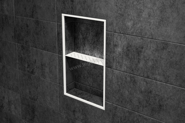 SchlÃ¼ter Systems SHELF-N-S1 Planchet Floral Aluminium MBW - structuur-gecoat zuiver wit mat Sterkte: 300 mm Breedte: 87 mm SNS1D5MBW | 284505