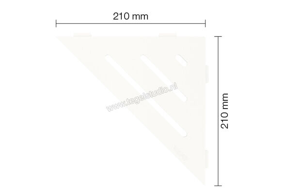 Schlüter Systems SHELF-E-S1 Planchet Wave Aluminium MBW - structuur-gecoat zuiver wit mat Sterkte: 210 mm Breedte: 210 mm SES1D10MBW | 285219