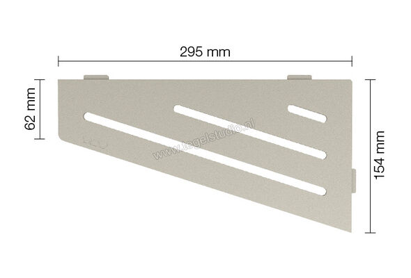 Schlüter Systems SHELF-E-S3 Planchet Wave Aluminium TSC - structuur-gecoat crème Sterkte: 154 mm Breedte: 295 mm SES3D10TSC | 285354