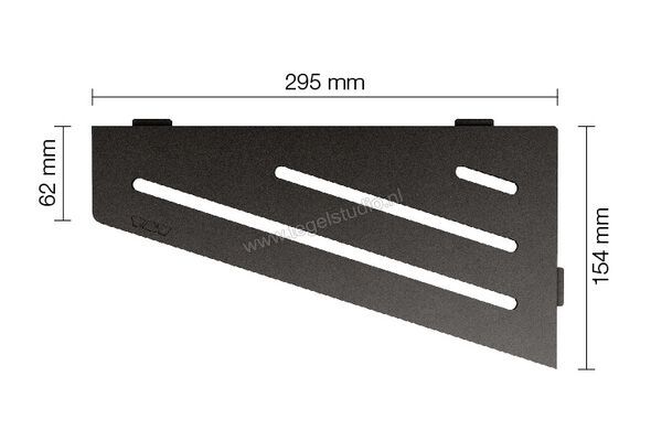 Schlüter Systems SHELF-E-S3 Planchet Wave Aluminium TSDA - structuur-gecoat donker antraciet Sterkte: 154 mm Breedte: 295 mm SES3D10TSDA | 285360