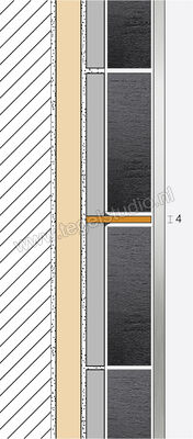 Schlüter Systems SHELF-N-S1 Planchet Wave Aluminium TSC - structuur-gecoat crème Sterkte: 300 mm Breedte: 87 mm SNS1D10TSC | 285396