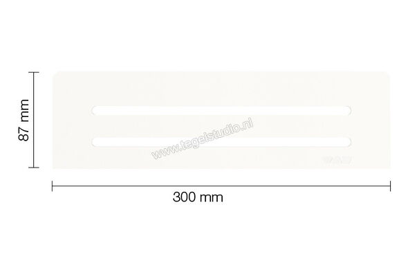 Schlüter Systems SHELF-N-S1 Planchet Wave Aluminium MBW - structuur-gecoat zuiver wit mat Sterkte: 300 mm Breedte: 87 mm SNS1D10MBW | 285399