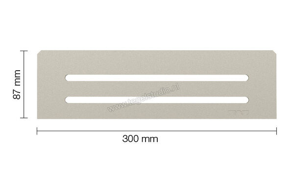 Schlüter Systems SHELF-N-S1 Planchet Wave Aluminium TSC - structuur-gecoat crème Sterkte: 300 mm Breedte: 87 mm SNS1D10TSC | 285426