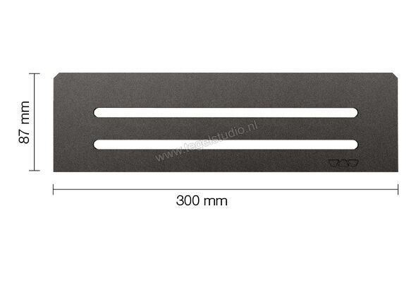 Schlüter Systems SHELF-N-S1 Planchet Wave Aluminium TSDA - structuur-gecoat donker antraciet Sterkte: 300 mm Breedte: 87 mm SNS1D10TSDA | 285435