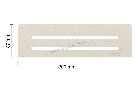 Schlüter Systems SHELF-N-S1 Planchet Wave Aluminium TSI - structuur-gecoat ivoor Sterkte: 300 mm Breedte: 87 mm SNS1D10TSI | 285444