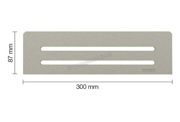 Schlüter Systems SHELF-N-S1 Planchet Wave Aluminium TSSG - structuur-gecoat steengrijs Sterkte: 300 mm Breedte: 87 mm SNS1D10TSSG | 285462