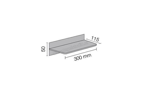 Schlüter Systems SHELF-W-S1 Planchet Curve Aluminium MBW - structuur-gecoat zuiver wit mat Sterkte: 50 mm Breedte: 115 mm Lengte: 0,3 m SWS1D6MBW | 285498