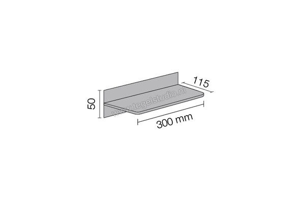 Schlüter Systems SHELF-W-S1 Planchet Curve Aluminium MGS - structuur-gecoat grafietzwart mat Sterkte: 300 mm Breedte: 87 mm SWS1D6MGS | 285498