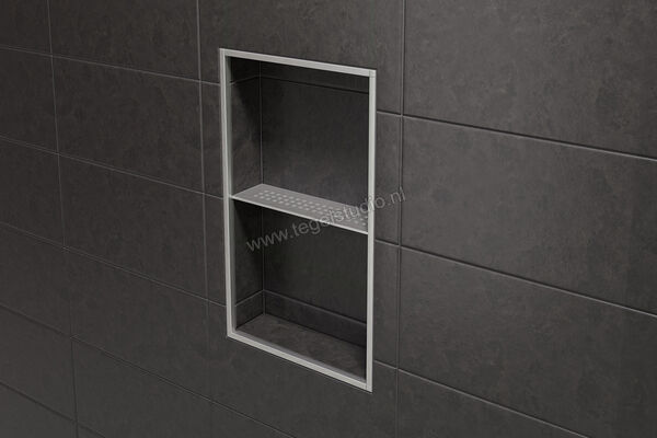  SchlÃ¼ter Systems SHELF-N-S1 Planchet Square Roestvast staal geborsteld EB - Roestvast staal geborsteld Sterkte: 300 mm Breedte: 87 mm SNS1D3EB | 286863