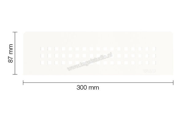 Schlüter Systems SHELF-N-S1 Planchet Square Aluminium MBW - structuur-gecoat zuiver wit mat Sterkte: 300 mm Breedte: 87 mm SNS1D3MBW | 286875