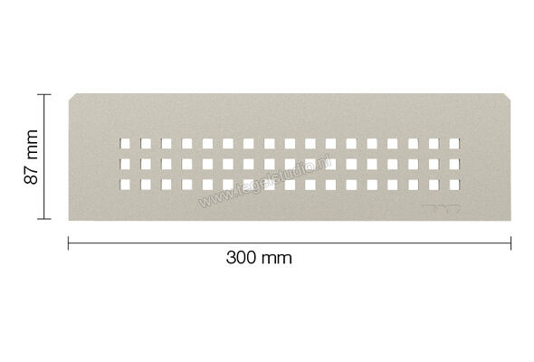 Schlüter Systems SHELF-N-S1 Planchet Square Aluminium TSC - structuur-gecoat crème Sterkte: 300 mm Breedte: 87 mm SNS1D3TSC | 286905