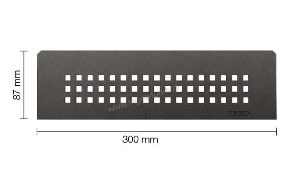  SchlÃ¼ter Systems SHELF-N-S1 Planchet Square Aluminium TSDA - structuur-gecoat donker antraciet Sterkte: 300 mm Breedte: 87 mm SNS1D3TSDA | 286914
