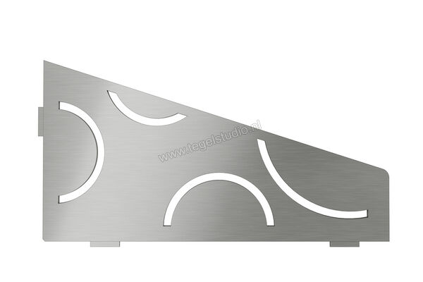 Schlüter Systems SHELF-E-S3 Planchet Curve Roestvast staal geborsteld EB - Roestvast staal geborsteld Sterkte: 154 mm Breedte: 295 mm SES3D6EB | 287190