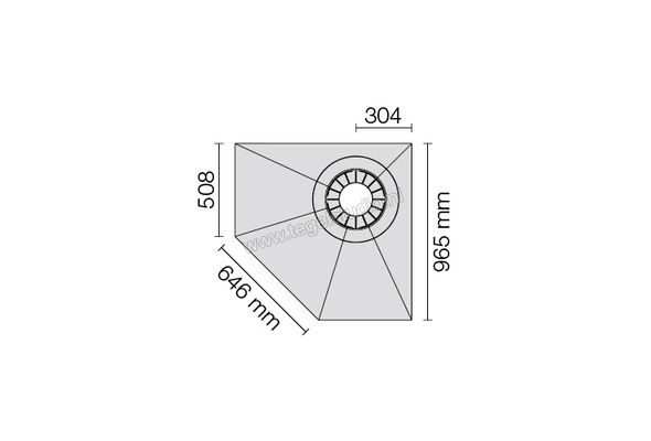 Schlüter Systems KERDI-SHOWER-TT Hellingsplaat voor centrale afvoer polystyreen Sterkte: 25 mm Breedte: 1220 mm Lengte: 0,91 m KST915/1220BF | 289076