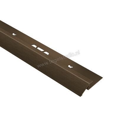  Schlüter Systems VINPRO-U Overgangsprofiel Aluminium ABGB - Alu, antiek brons geborsteld geanodiseerd Sterkte: 12,5 mm Lengte: 2,5 m VPUL125ABGB | 289643