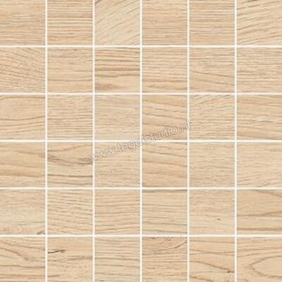 Novabell Nordic Wood Almond 30x30 cm Mozaiek 5x5 Mat Gestructureerd Naturale NDW224N | 291503