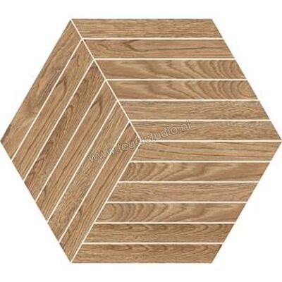 Novabell Nordic Wood Blonde 35x40 cm Vloertegel / Wandtegel Esagona Bacchette Mat Gestructureerd Naturale NDW337N | 291536