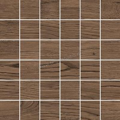  NovaBell Nordic Wood Brown 30x30 cm Mozaiek 5x5 Mat Gestructureerd Naturale NDW664N | 291554