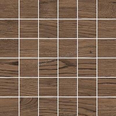 Novabell Nordic Wood Brown 30x30 cm Mozaiek 5x5 Mat Gestructureerd Naturale NDW664N | 291554