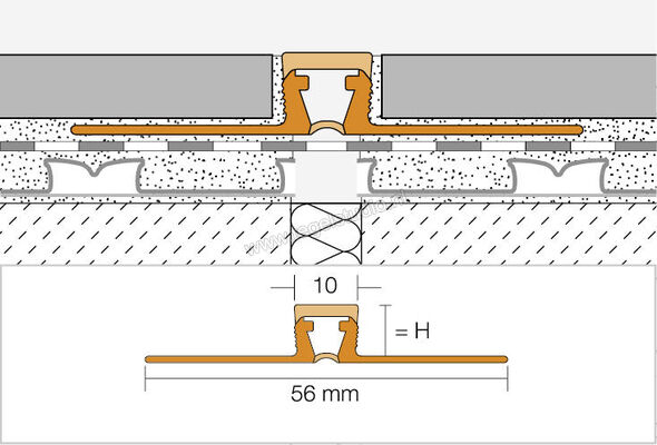 Schlüter Systems DILEX-BWB Bewegingsvoegprofiel PVC BW - zuiver wit Sterkte: 6 mm Lengte: 2,5 m BWB60BW | 292211