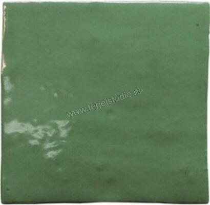 Marrakech Zelij Verde Botella 10x10 cm Wandtegel Glanzend Vlak Lucido MZ1110 | 294638