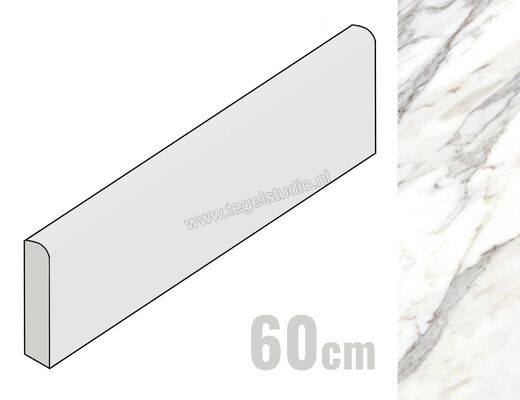  Marazzi Fabula Calacatta 7x60 cm Plint Mat Vlak Naturale MP2K | 296060