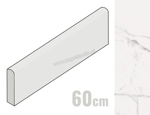  Marazzi Fabula Statuario 7x60 cm Plint Mat Vlak Naturale MP2J | 296063