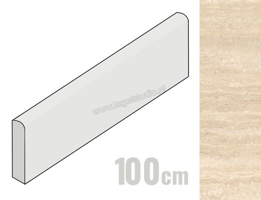  Marazzi Fabula Travertino 7x100 cm Plint Mat Vlak Naturale MP2G | 296069