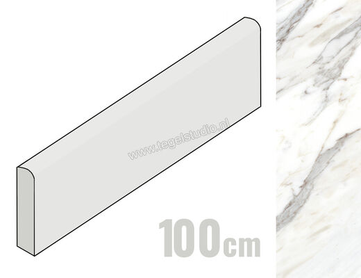  Marazzi Fabula Calacatta 7x100 cm Plint Mat Vlak Naturale MP2E | 296075