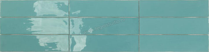 Dune Ceramica Altea Aqua 7.5x30 cm Wandtegel Glanzend Gestructureerd Gloss 188709 | 296747